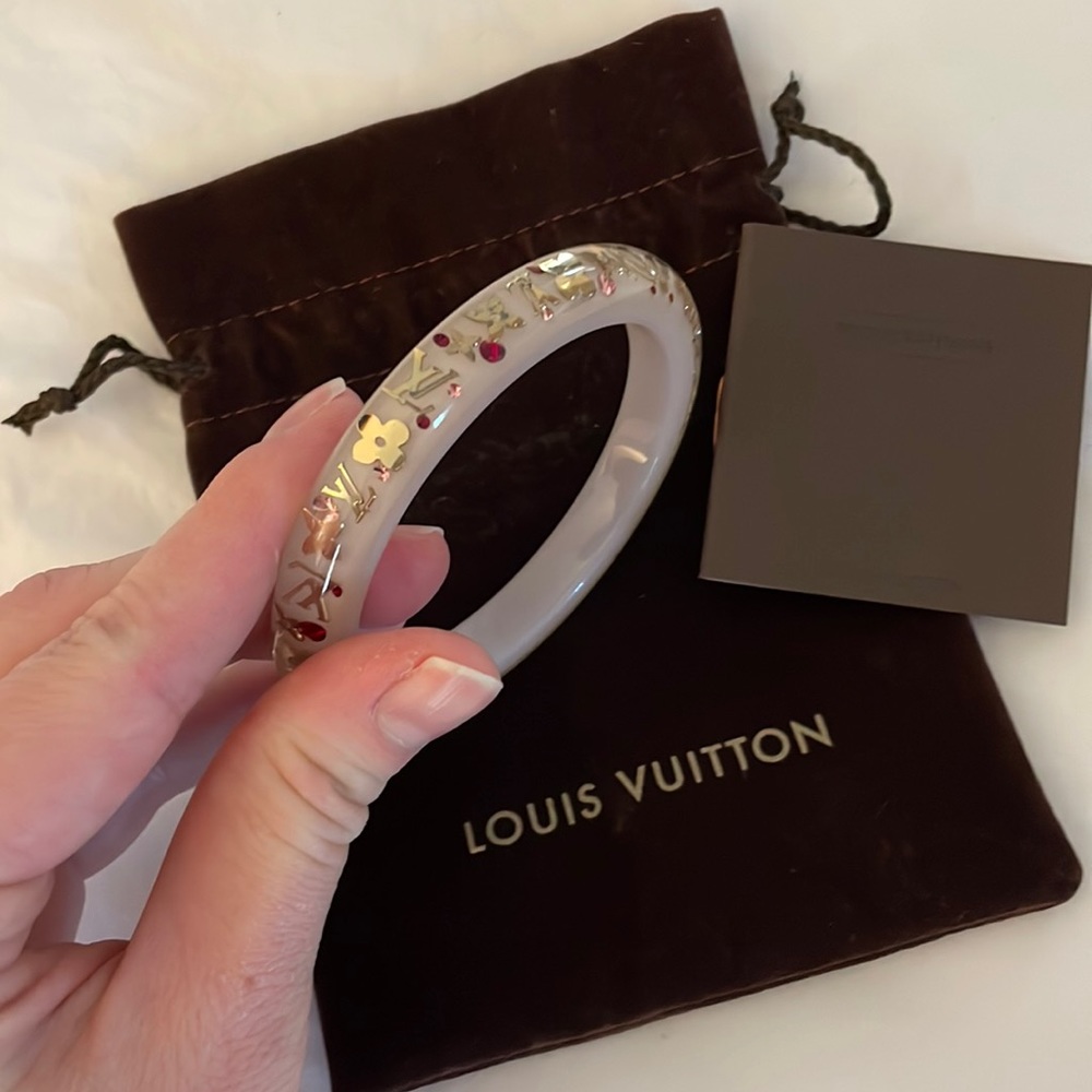 Louis Vuitton Inclusion Swarovski Bracelet (Lavender / Pale Pink Color)